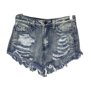 Hidden Jeans Cut Off Destroyed Denim Shorts XS